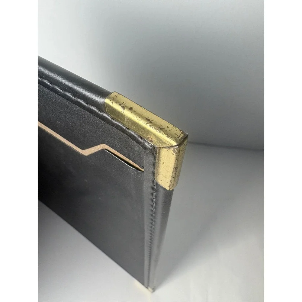 Stafford Black Leather Portfolio Organizer Business Document Holder Made‎ in USA